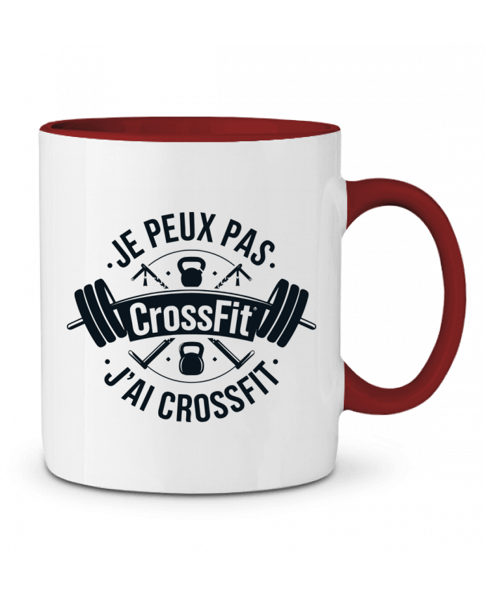 Mug bicolore je peux pas j ai crossfit bwilfy