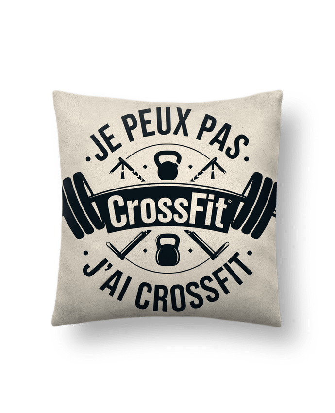 Coussin suédine je peux pas j ai crossfit par bwilfy