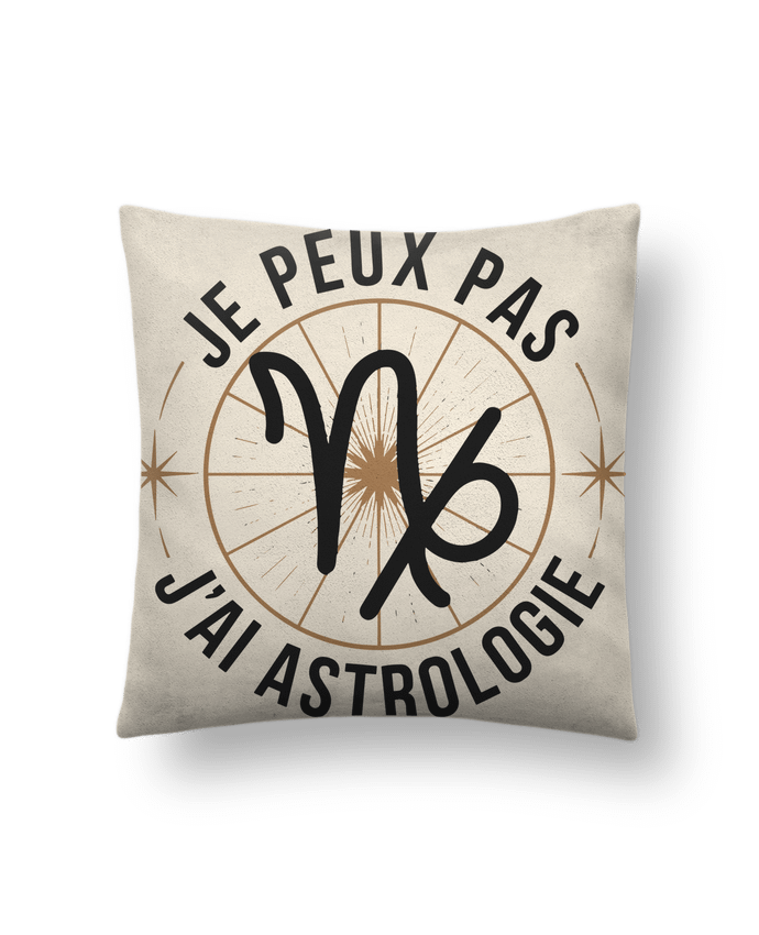Coussin suédine je peux pas j'ai astrologie par bwilfy
