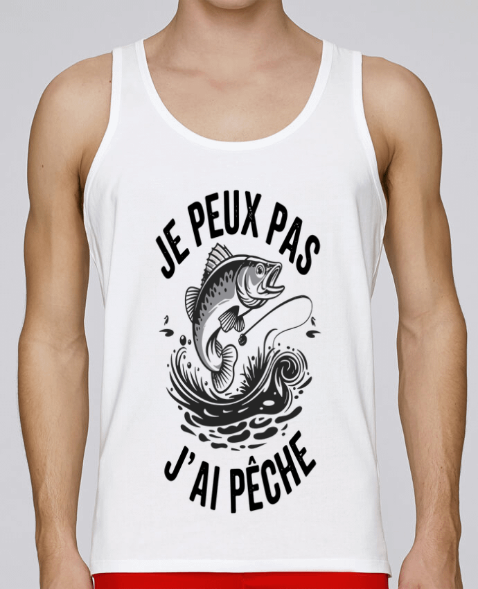 Débardeur homme je peux pas j ai pêche par bwilfy 100% coton bio