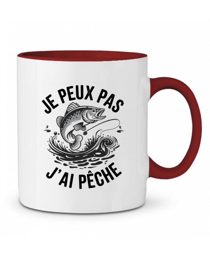Mug bicolore je peux pas j ai pêche bwilfy