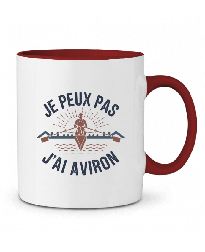 Mug bicolore je peux pas j'ai aviron bwilfy