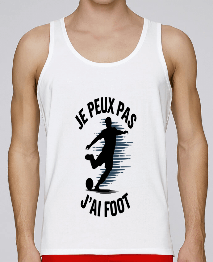 Débardeur homme je peux pas j'ai foot par bwilfy 100% coton bio