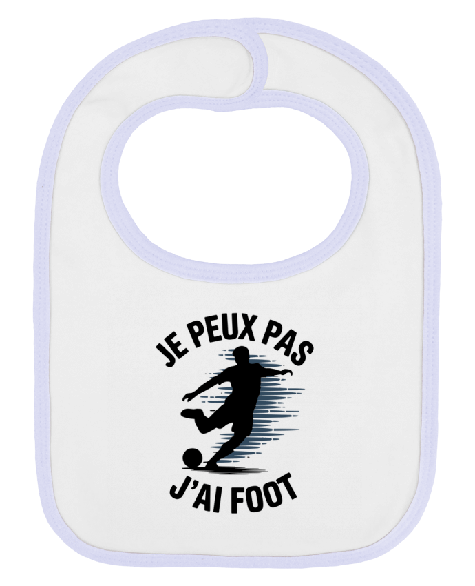 Bavoir bébé uni je peux pas j'ai foot par bwilfy