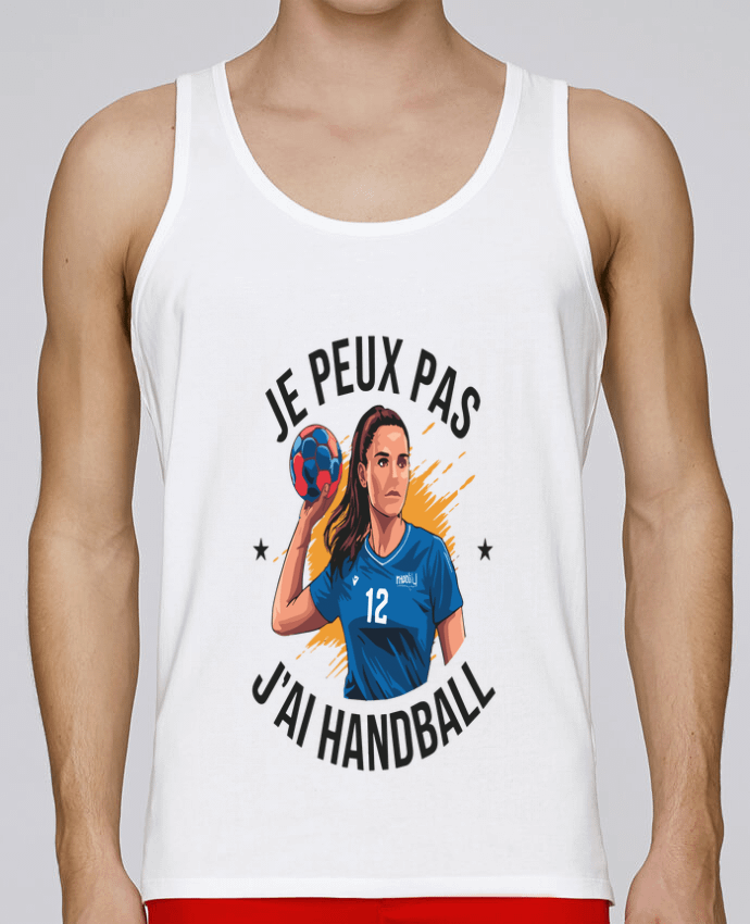 Débardeur homme je peux pas j'ai handball par bwilfy 100% coton bio