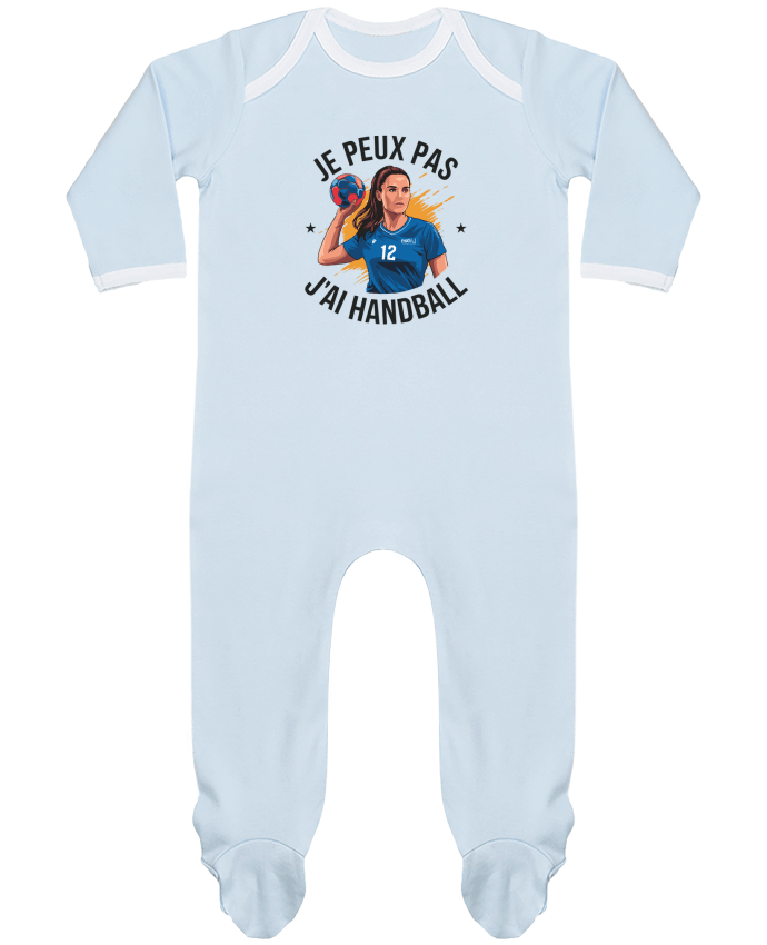 Body Pyjama Bébé je peux pas j'ai handball par bwilfy