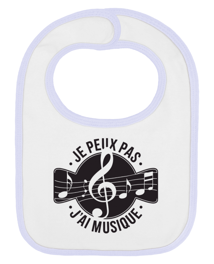 Bavoir bébé uni je peux pas j'ai musique par bwilfy