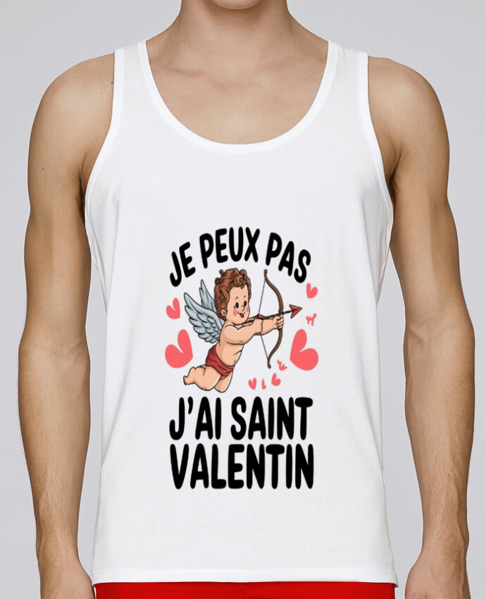 Débardeur homme je peux pas j'ai saint Valentin par bwilfy 100% coton bio