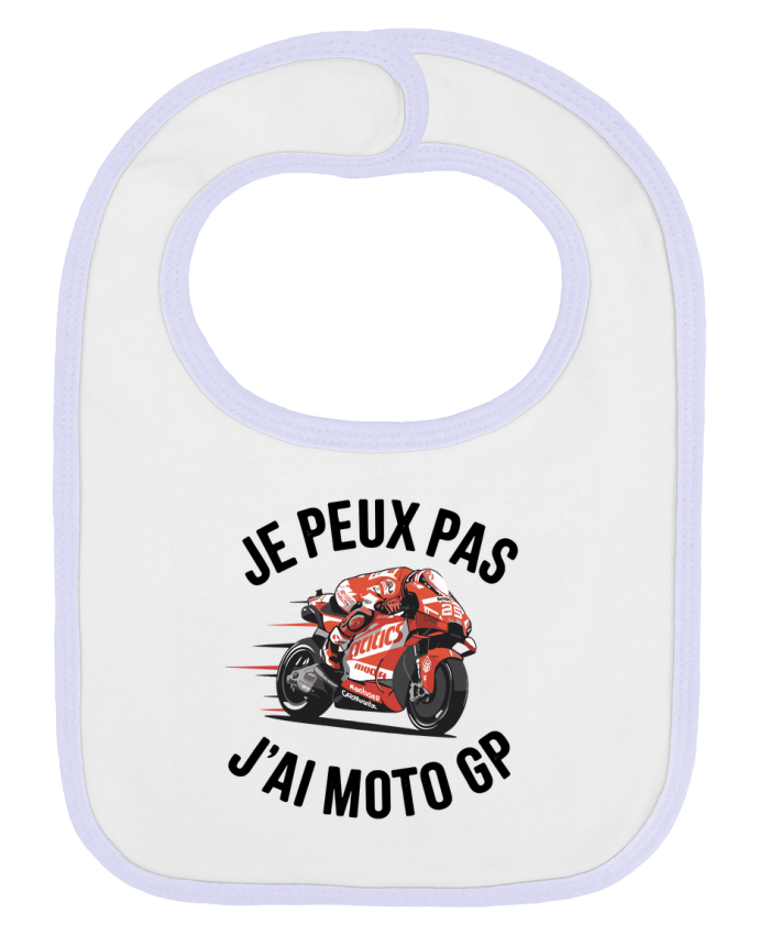 Bavoir bébé uni je peux pas j'ai Motogp par bwilfy