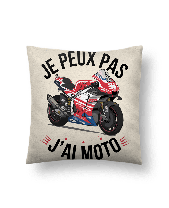 Coussin suédine je peux pas j'ai moto par bwilfy