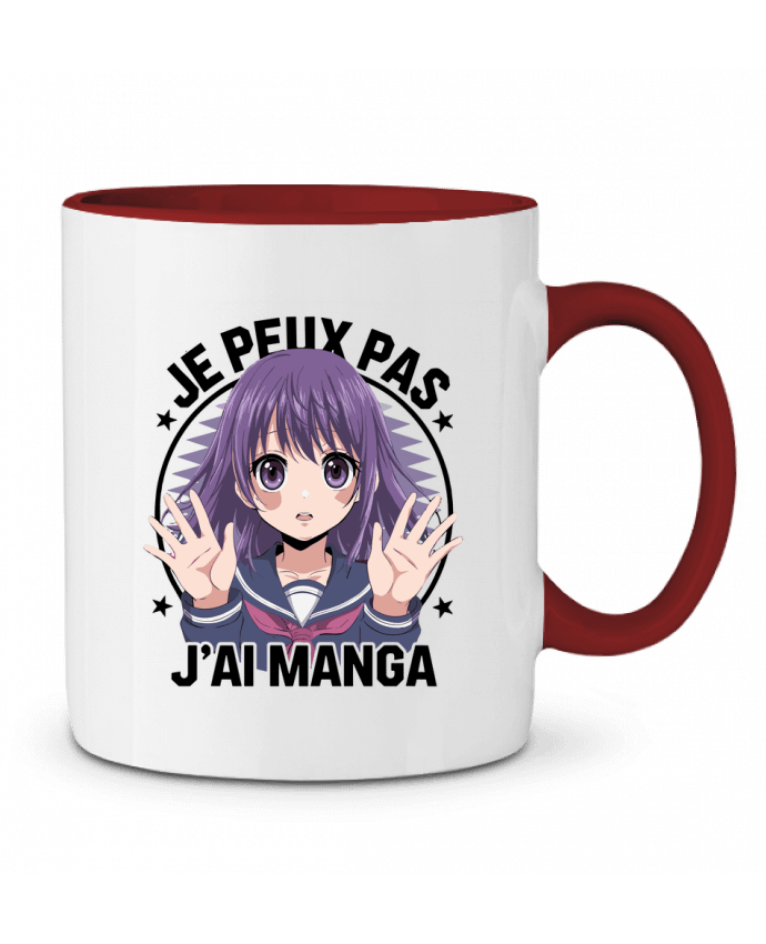 Mug bicolore je peux pas j'ai manga bwilfy