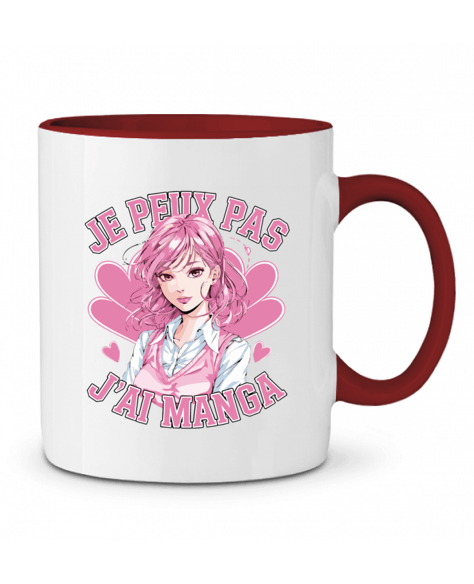 Mug bicolore je peux pas j'ai manga bwilfy