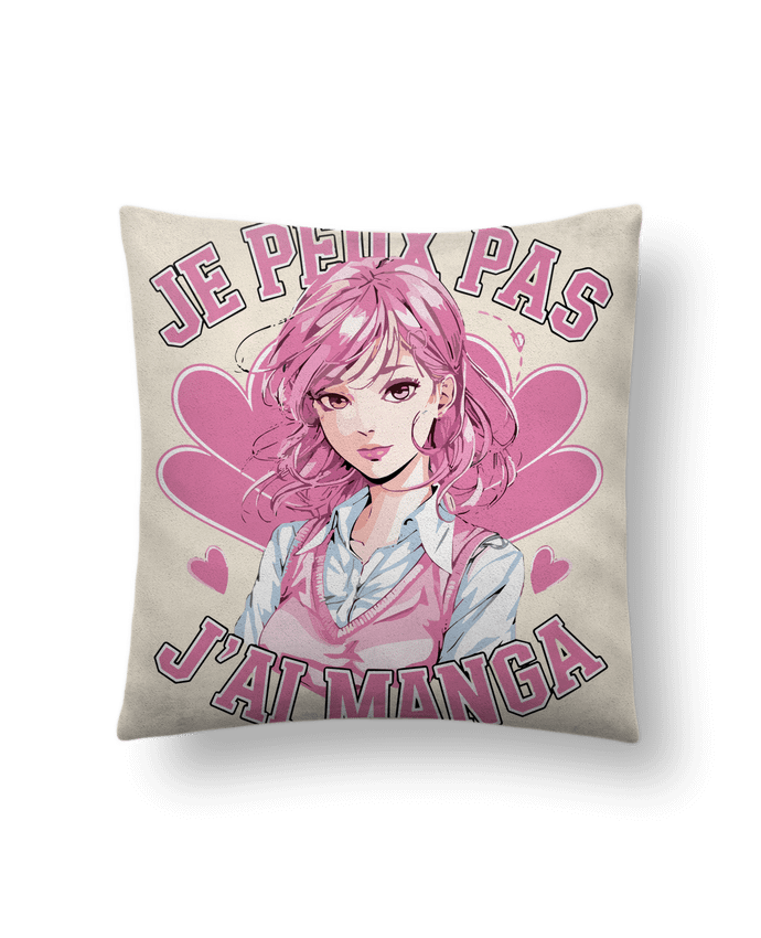 Coussin suédine je peux pas j'ai manga par bwilfy