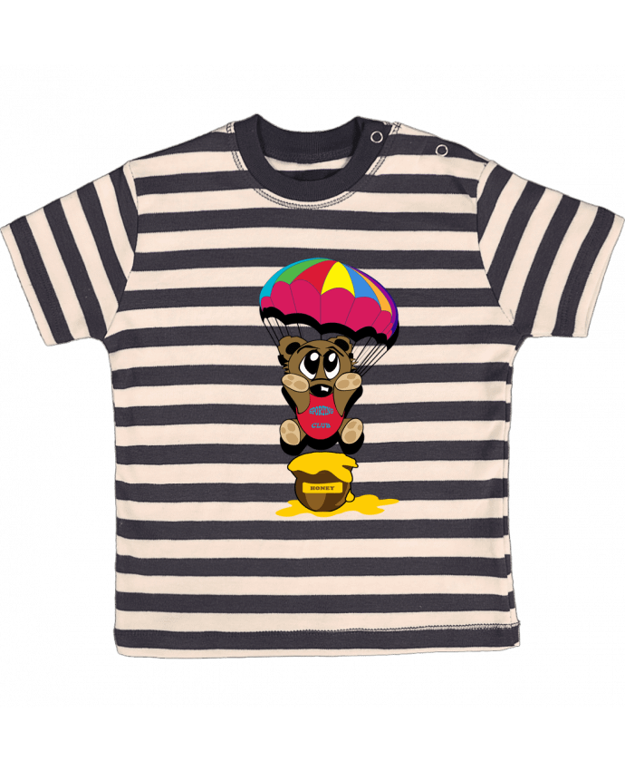 T-shirt baby with stripes l'ours byachutiste by Les Caprices de Filles