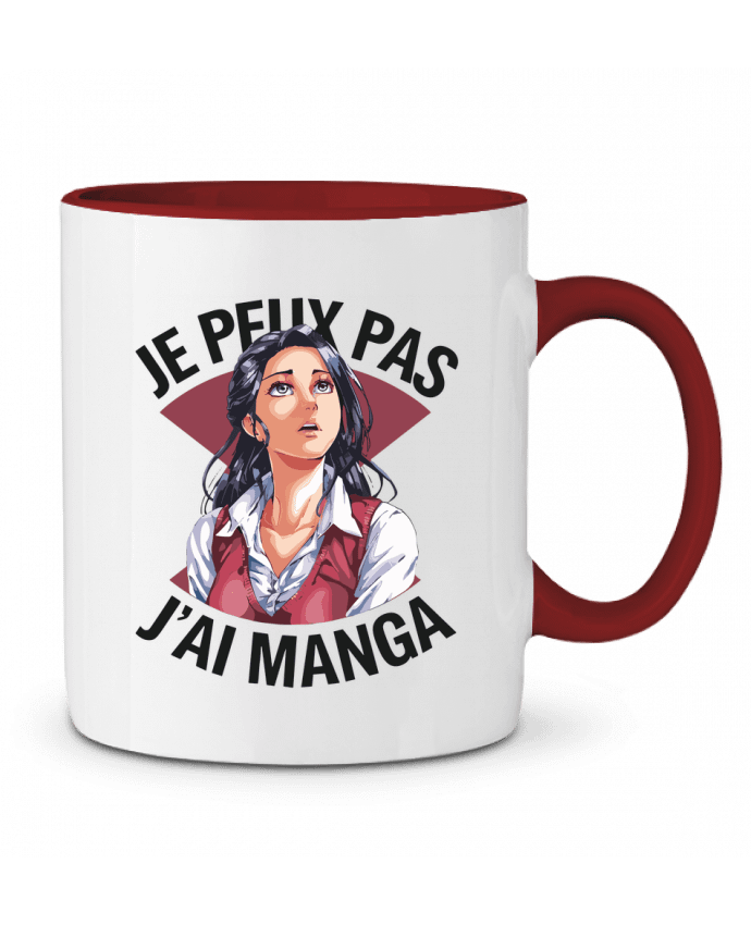 Mug bicolore je peux pas j'ai manga bwilfy