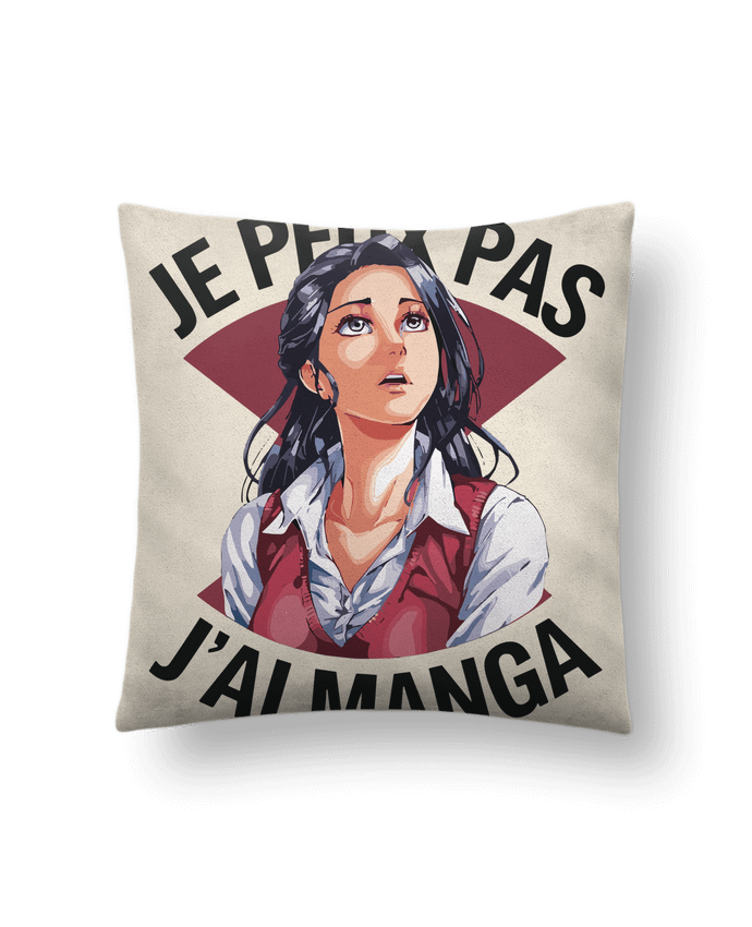 Coussin suédine je peux pas j'ai manga par bwilfy