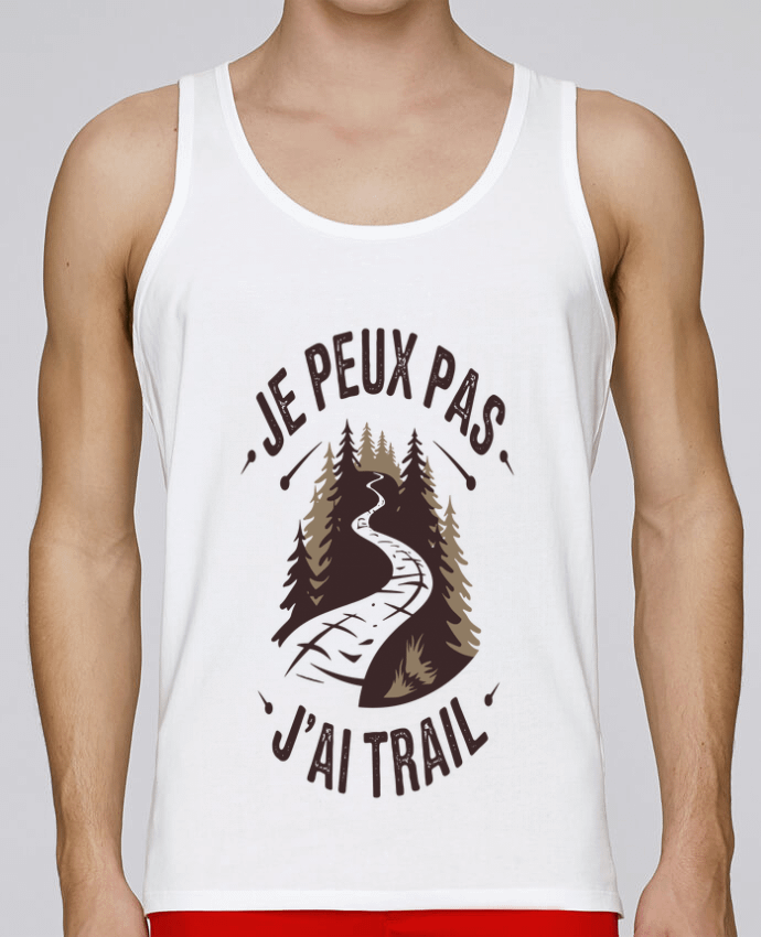 Débardeur homme je peux pas j'ai trail par bwilfy 100% coton bio