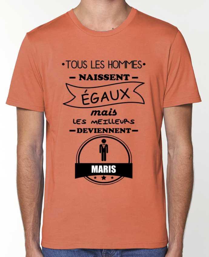 T-Shirt Tous les hommes naissent égaux mais les meilleurs deviennent maris, mari, marié, mariés par 