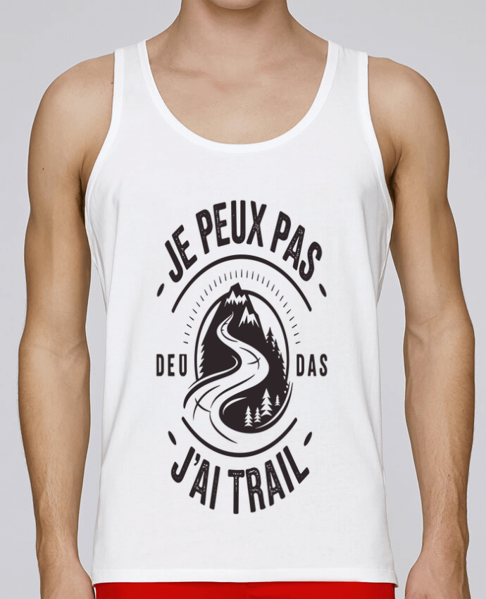 Débardeur homme je peux pas j'ai trail par bwilfy 100% coton bio