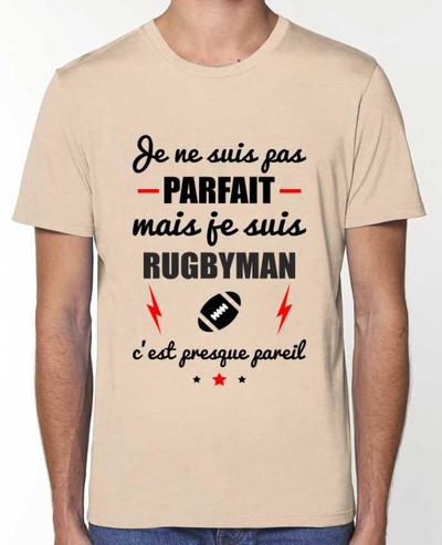 T-Shirt Je ne suis pas parfait mais je suis rugbyman c'est presque pareil par Benichan