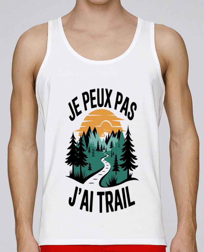 Débardeur homme je peux pas j'ai trail par bwilfy 100% coton bio