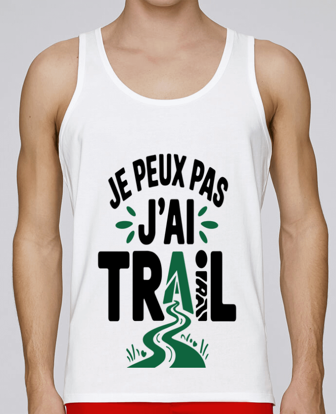 Débardeur homme je peux pas j'ai trail par bwilfy 100% coton bio