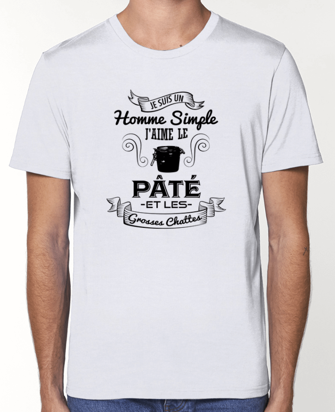 T-Shirt Je suis un homme simple, j'aime le pâté et les grosses chates par tunetoo