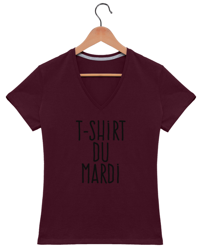 T-shirt femme col V T-shirt du mardi par justsayin