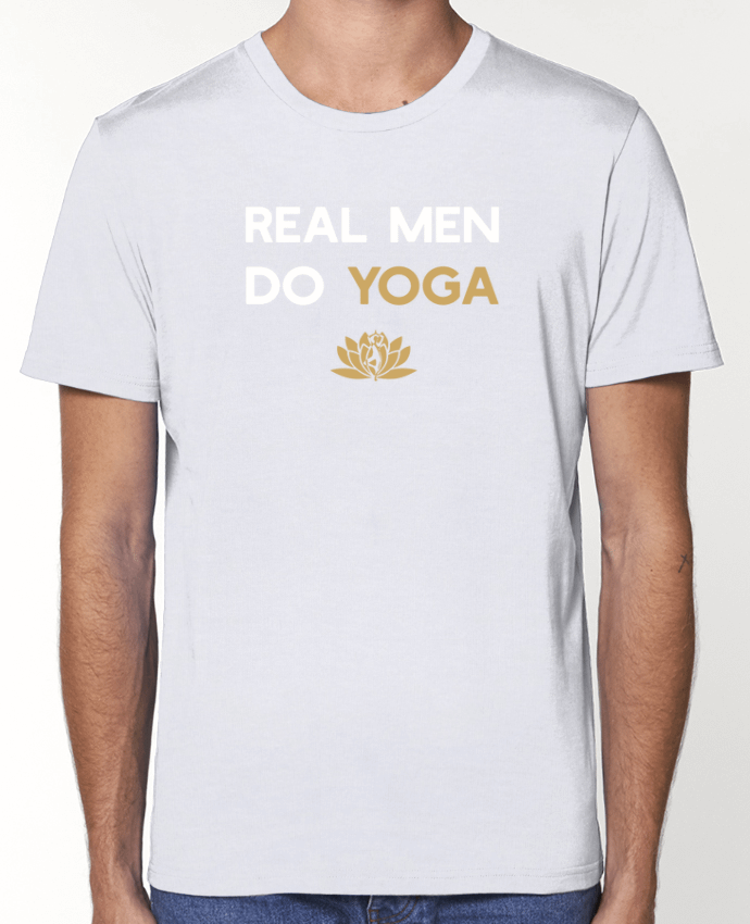 T-shirt écoresponsable Unisexe Real men do yoga por Original t-shirt