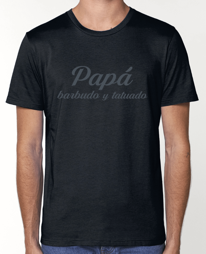 T-Shirt Papá barbudo y tatuado par tunetoo