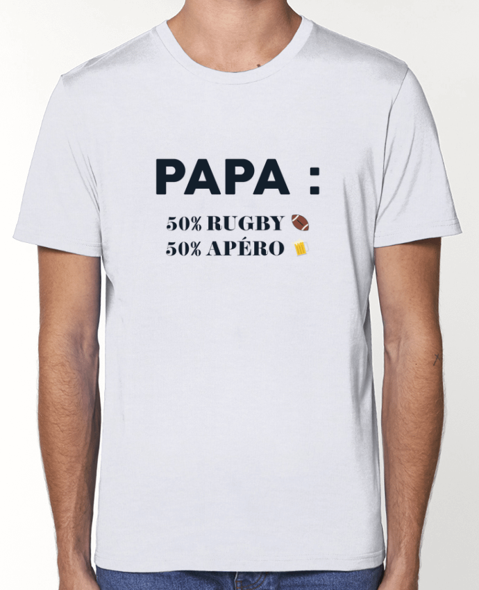 T-Shirt Papa 50% rugby 50% apéro par tunetoo