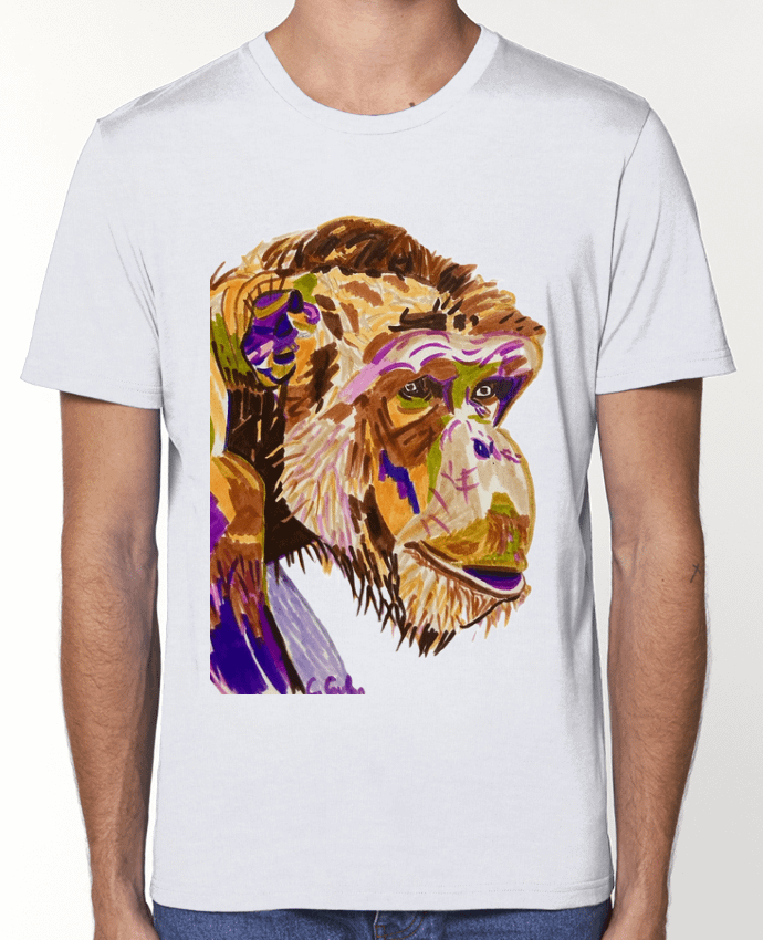 T-Shirt Chimpanzé aux couleurs complémentaires par Eclat animalier