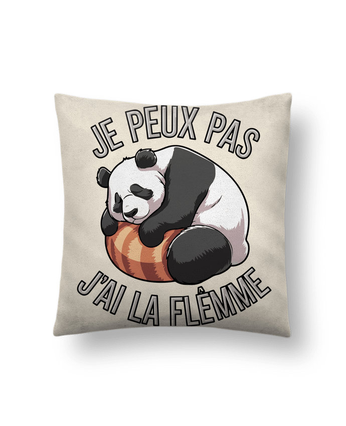 Coussin suédine je peux pas j'ai la flemme par bwilfy