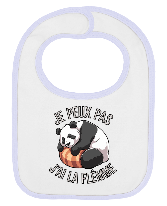 Bavoir bébé uni je peux pas j'ai la flemme par bwilfy