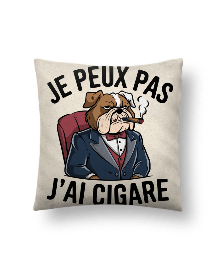 Coussin suédine je peux pas j'ai cigare par bwilfy