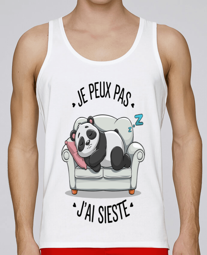 Débardeur homme je peux pas j'ai sieste par bwilfy 100% coton bio