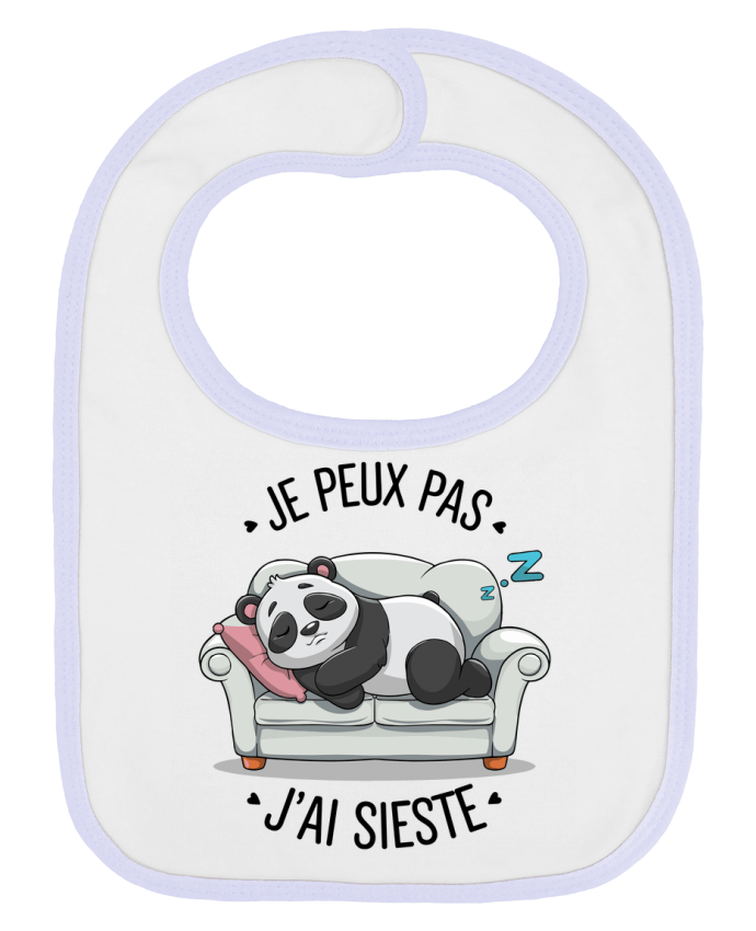 Bavoir bébé uni je peux pas j'ai sieste par bwilfy