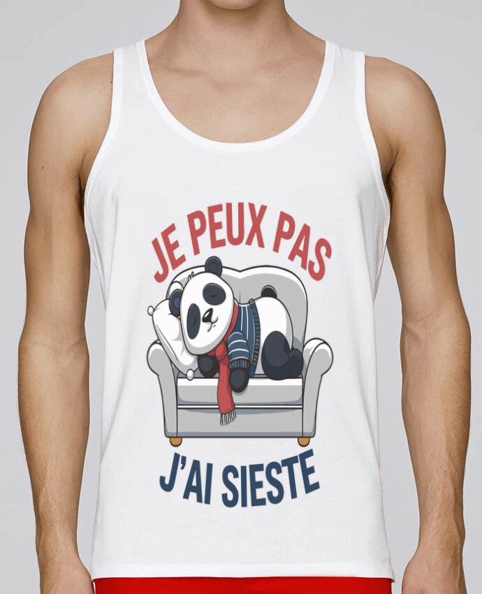 Débardeur homme je peux pas j'ai sieste par bwilfy 100% coton bio