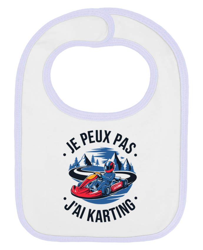 Bavoir bébé uni je peux pas j'ai karting par bwilfy