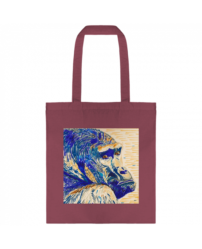 Tote-bag Gorille aux feutres polychromes par Eclat animalier