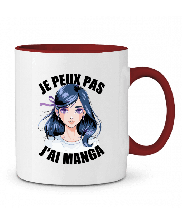 Mug bicolore je peux pas j'ai manga bwilfy