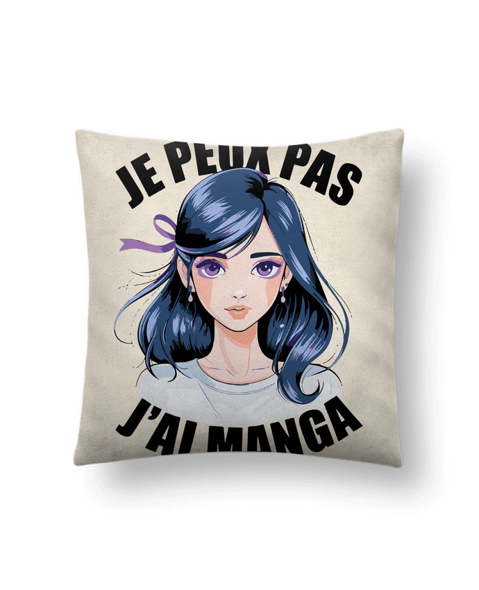 Coussin suédine je peux pas j'ai manga par bwilfy