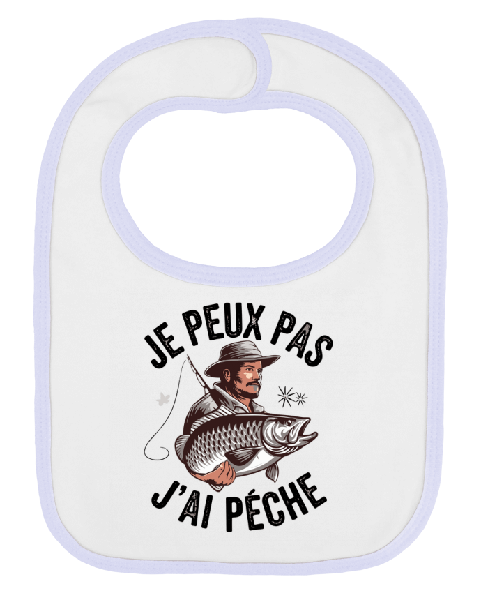 Bavoir bébé uni je peux pas j'ai pêché par bwilfy