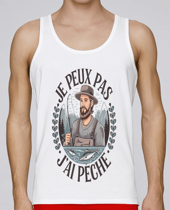Débardeur homme je peux pas j'ai pêche par bwilfy 100% coton bio
