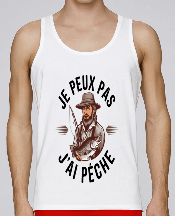 Débardeur homme je peux pas j'ai pêche par bwilfy 100% coton bio