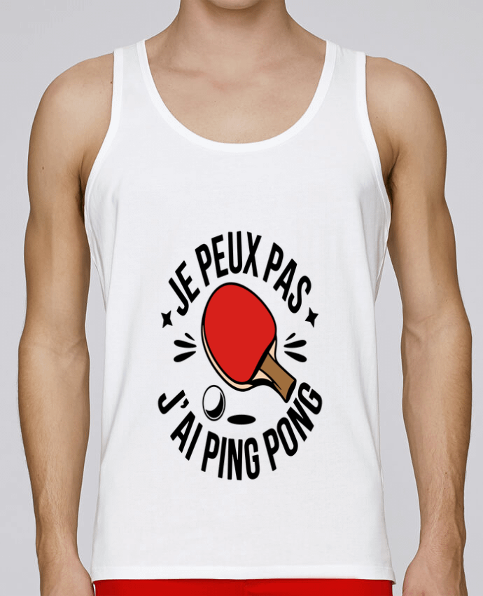 Débardeur homme je peux pas j'ai ping pong par bwilfy 100% coton bio