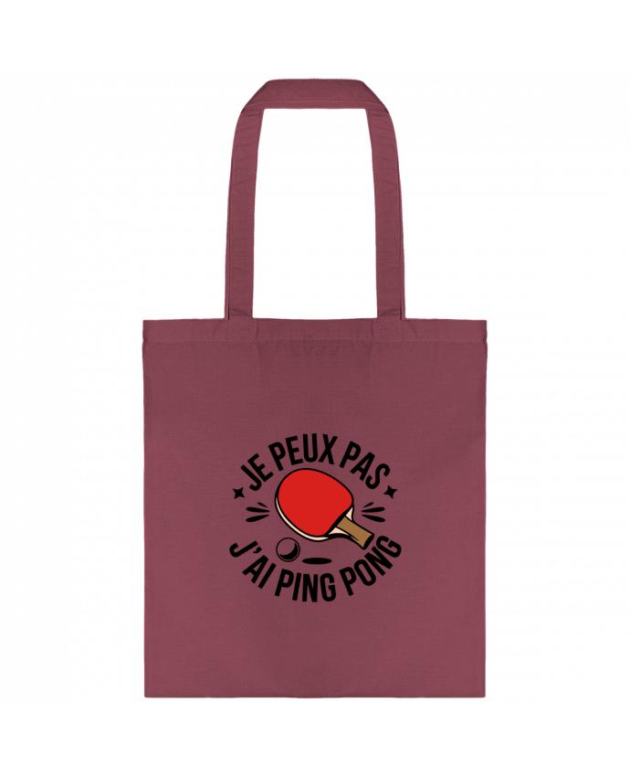 Tote-bag je peux pas j'ai ping pong par bwilfy