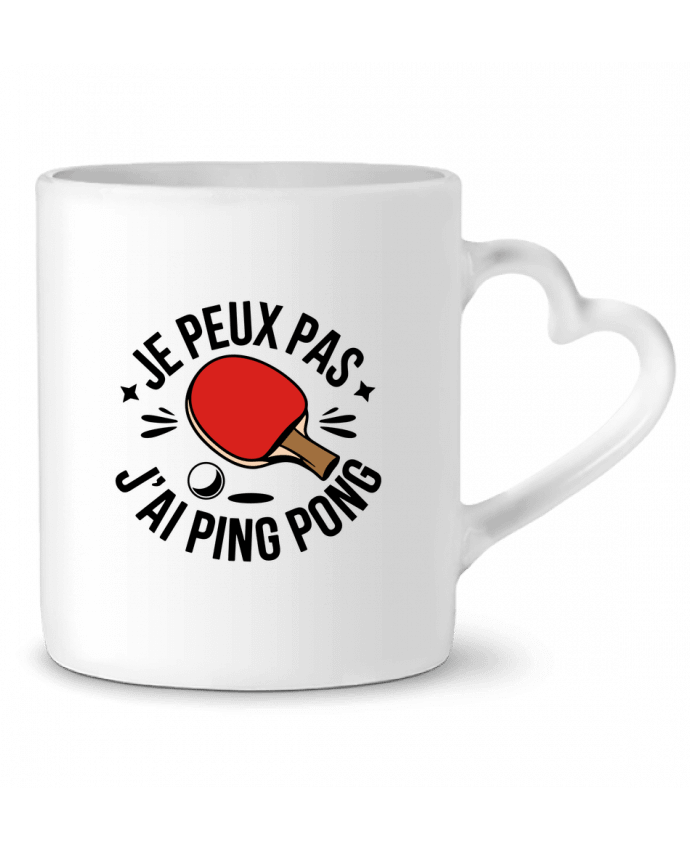 Mug coeur je peux pas j'ai ping pong par bwilfy
