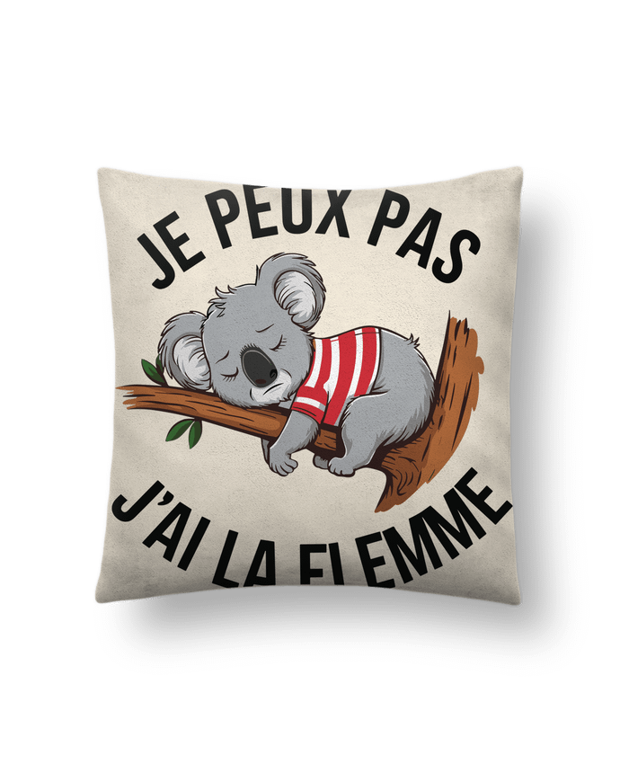 Coussin suédine je peux pas j'ai la flemme par bwilfy