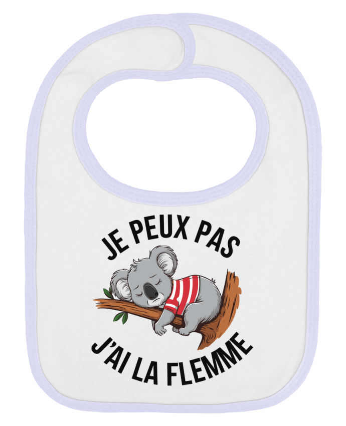Bavoir bébé uni je peux pas j'ai la flemme par bwilfy
